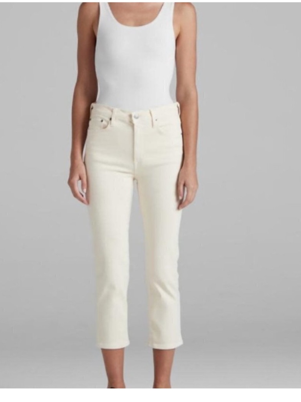 EDWIN Bree Cropped Slim Straight Jeans Vanilla Size  27